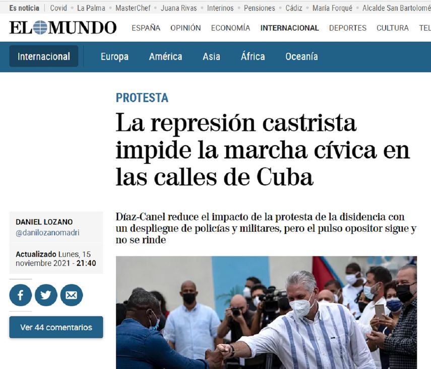 El portal El Mundo de España.