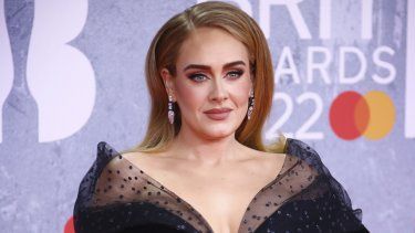 La cantante Adele en los Brit Awards 2022 en Londres el 8 de febrero de 2022. 