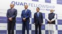 De izquierda a derecha, el primer ministro de Australia, Anthony Albanese, el presidente de Estados Unidos, Joe Biden, el primer ministro de Japón, Fumio Kishida y el primer ministro indio, Narendra Modi, asisten a una cumbre de los cuatro países, conocida como Quad, en Tokio, el martes 24 de mayo de 2022. 