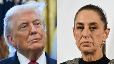 Foto montaje del presidente de Estados Unidos Donald J. Trump y su homóloga mexicana Claudia Sheinbaum.