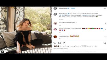 La cantante y actriz Belinda.