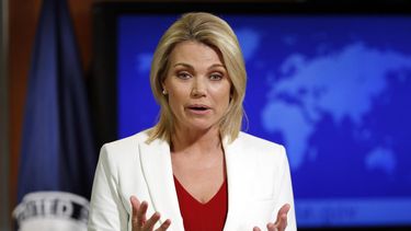 Heather Nauert, portavoz del Departamento de Estado de Estados Unidos.