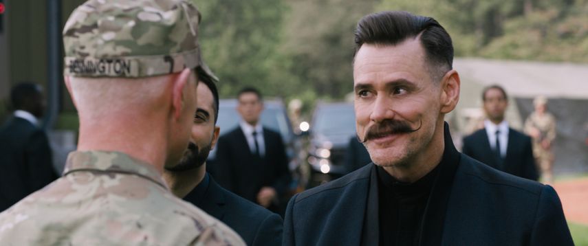 Neal McDonough y Jim Carrey en una escena de Sonic the Hedgehog.&nbsp;