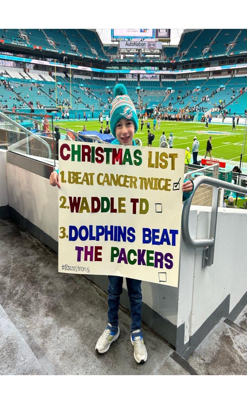Rocco Passaro cumplió sus sueños de ver a los Dolphins y curarse del cáncer.&nbsp;