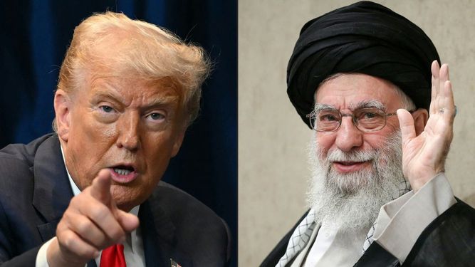 El presidente de Estados Unidos, Donald Trump, y el Líder Supremo de Irán, el Ayatolá Alí Jamenei.
