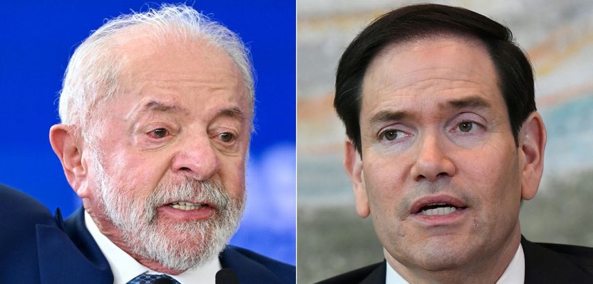 EL presidente de Brasil, Luiz Inácio Lula da Silva, y el secretario de Estado de Estados Unidos, Marco Rubio.