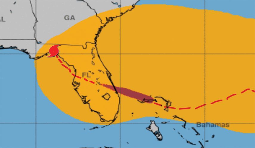 Trayectoria de tormenta tropical y&nbsp; huracán Nicole.