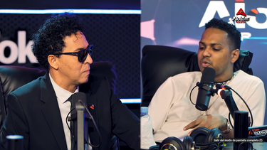 El cantante Bonny Cepeda y el entrevistador dominicano Santiago Matías.