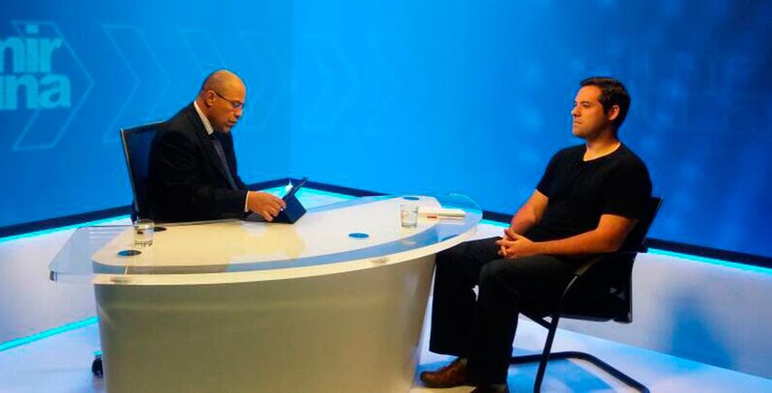 Yon Goicoechea, junto a Vladimir Villegas en el programa Vladimir a la 1