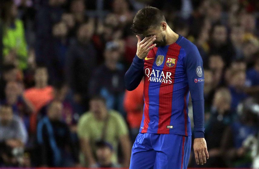 Piqué sufrió la lesión durante el partido de Champions contra el Manchester City.