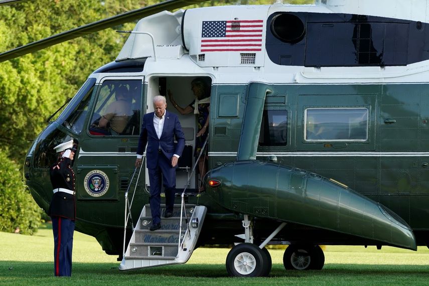 El presidente Joe Biden en el Jardín Sur de la Casa Blanca, en Washington.