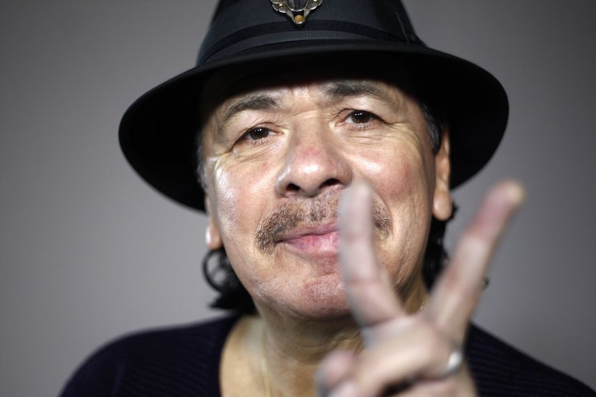 El músico mexicano Carlos Santana posa para Europa Press el 25 de septiembre de 2014.&nbsp;