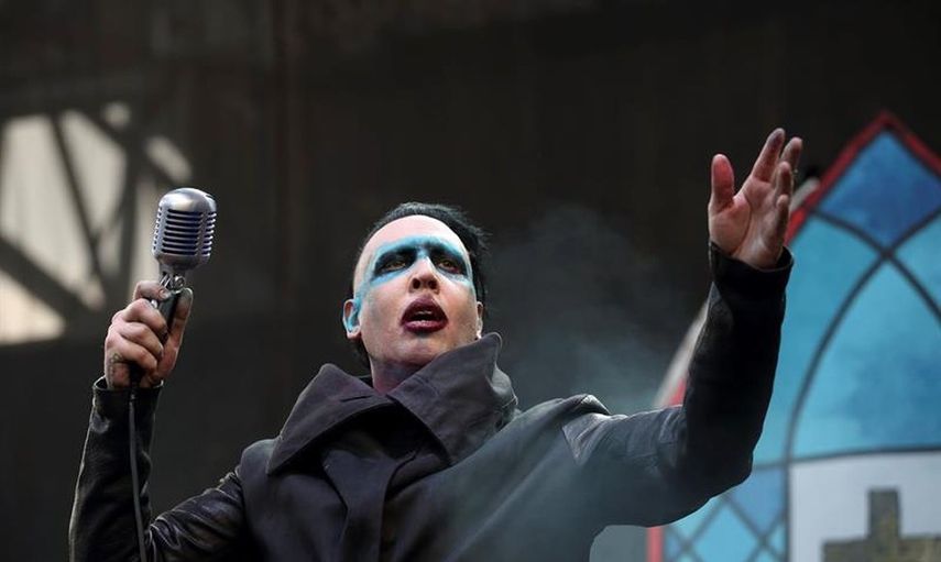 El cantante estadounidense Marilyn Manson.&nbsp;