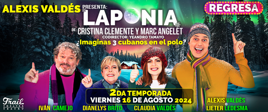 Imagen promocional de la comedia teatral Laponia, que regresa a las tablas del Teatro Trail.