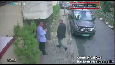 Video de seguridad que muestra el momento en el que el periodista Jamal&nbsp;Khashoggi&nbsp;ingresaba al consulado saudí en Estambul, el 2 de octubre pasado.