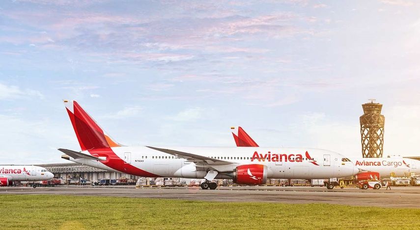 Aviones de la aerolínea Avianca. 