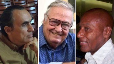 Los compositores Juan Piñera, José María Vitier y Roberto Valera Chamizo. 