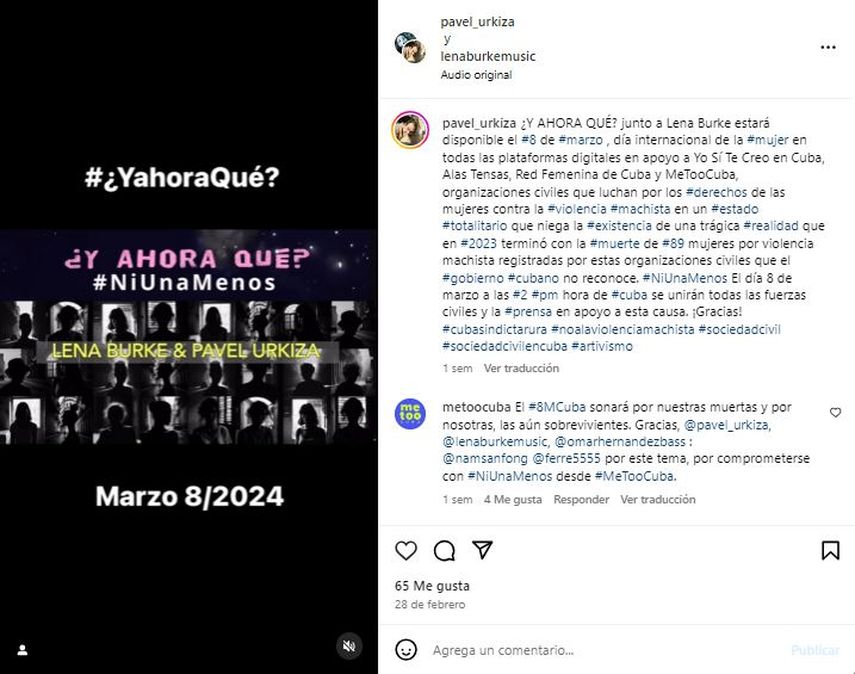 Pável Urkiza y Lena Burke.&nbsp;