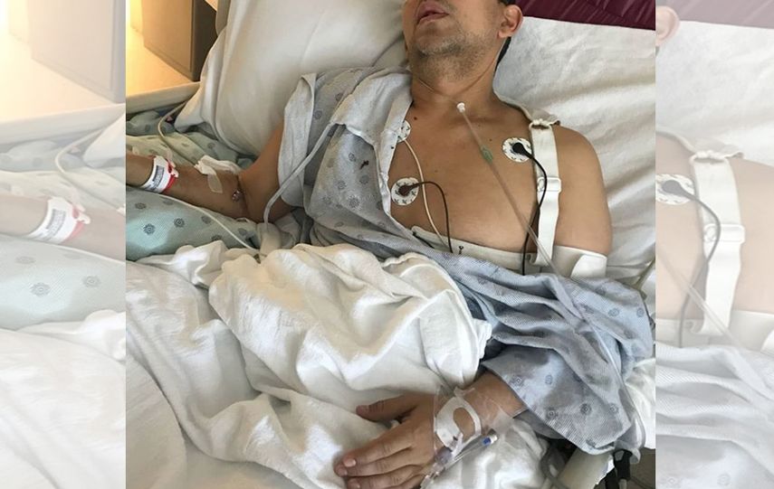 Eumer Ferrer durante su hospitalización.&nbsp;