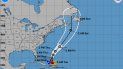 Cono de proyección del huracán Fiona, publicado por NOAA este martes 20 de septiembre. 