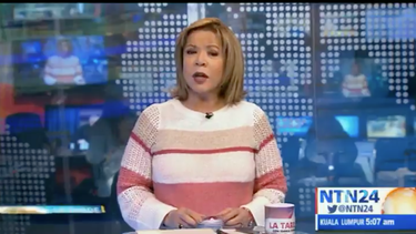 La periodista Idania Chirinos en el medio NTN 24.