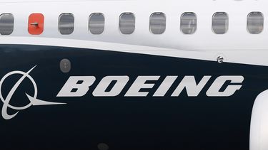 Vista del logotipo de Boeing, el mayor fabricante aeronáutico mundial.