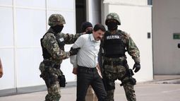 Narcotraficante El Chapo Guzmán al momento de ser detenido. Foto: EFE