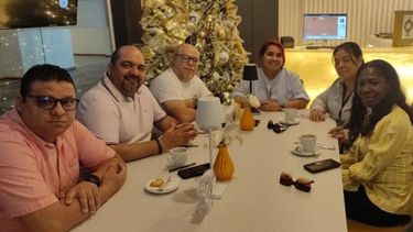 La ministra de Turismo, Leticia Gómez, en una reunión con empresarios en 2022&nbsp;