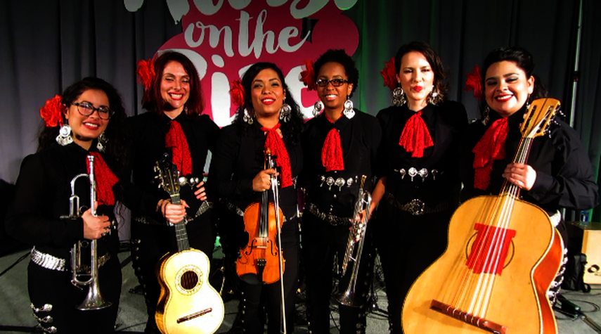 Las integrantes del mariachi femenino de Nueva York Flor de Toloache. (BEATRIZ MENDOZA)