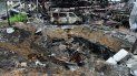 Uno de los edificios destruidos por los bombardeos de Rusia en Mariúpol. Uno de los edificios destruidos por los bombardeos de Rusia en Mariúpol.