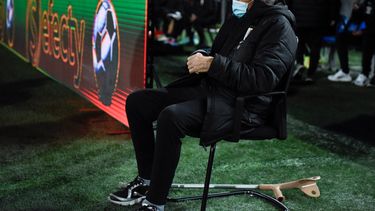 El entrenador Óscar Washington Tabárez durante un duelo de eliminatorias entre Uruguay y Bolivia