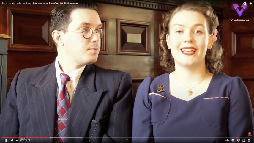 Esta pareja de británicos viste como en los años 50 diariamente.