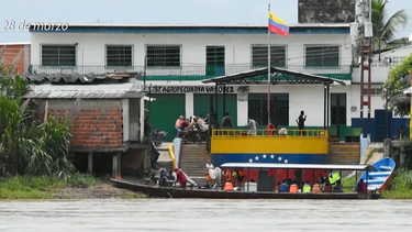 Venezolanos huyen por conflicto entre las disidencia de las FARC y cuerpos de seguridad del régimen de Venezuela. Captura de Video de AFP