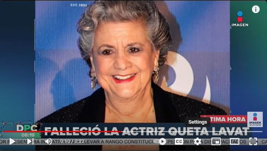 La actriz mexicana Queta Lavat.