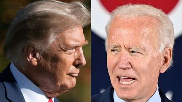 Combinación de imágenes de archivo muestra al presidente de los Estados Unidos, Donald Trump y al candidato demócrata Joe Biden.