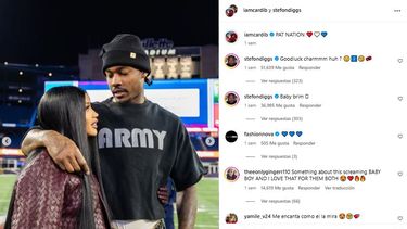La rapera Cardi B y el jugador de la NFL Stefon Diggs.&nbsp;