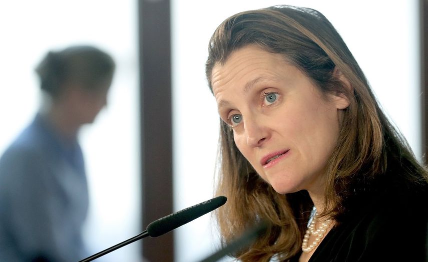 Chrystia Freeland, ministra de Asuntos Exteriores de Canadá.