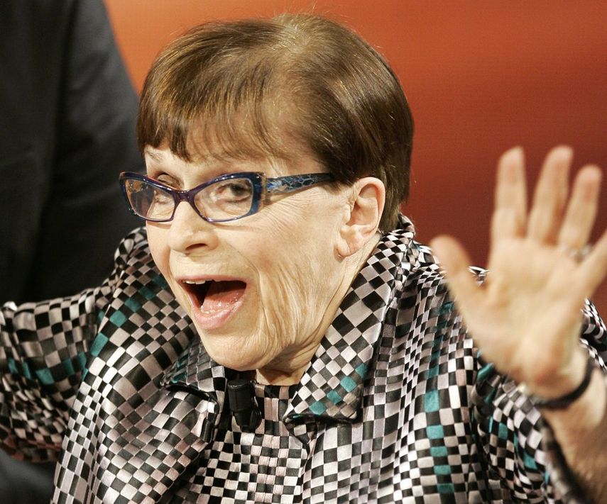 En esta fotograf&iacute;a de archivo del 21 de marzo de 2009, la actriz italiana Franca Valeri asiste al programa de televisi&oacute;n estatal de la RAI Che Tempo che Fa, en Mil&aacute;n, Italia.&nbsp;