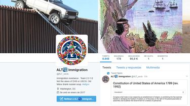 Captura de pantalla de la cuenta de Twitter&nbsp;@ALT_uscis, en base a la cual la red social presentó una demanda al Gobierno de EEUU.