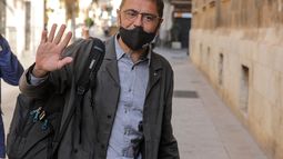 El fundador de Podemos, Juan Carlos Monedero, a su llegada al acto de posesión del nuevo vicepresidente segundo y conseller de Vivienda y Arquitectura Bioclimática, en el Palau de la Generalitat, a 10 de septiembre de 2021, en Madrid (España).&nbsp;