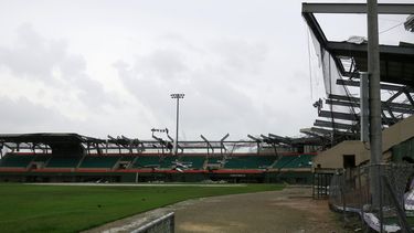 Vista del estado en el que quedó el estadio de béisbol Félix Millán en el municipio de Yabucoa, al sureste de&nbsp;Puerto&nbsp;Rico,&nbsp;tras el paso del huracán María.