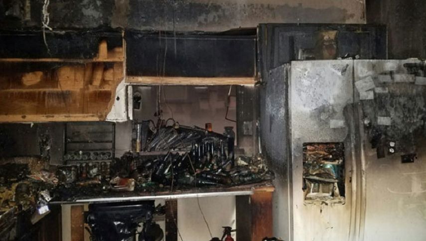 Así quedó la vivienda consumida por las llamas.&nbsp;