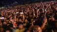 El público en el concierto de Travis Scott en el festival Astroworld en el parque NRG el 5 de noviembre de 2021 en Houston.