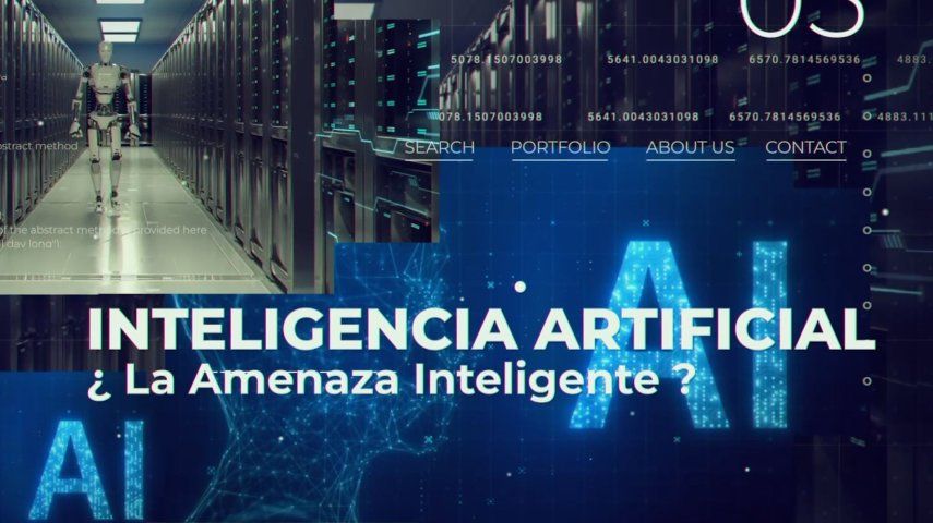 Imagen promocional de la serie de la nueva América TeVé, Inteligencia artificial: ¿La amenaza inteligente?.