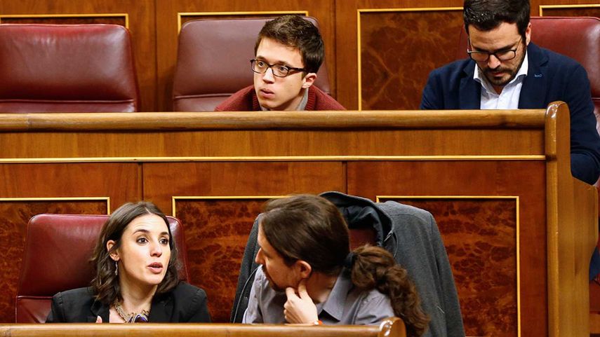El grupo parlamentario de Unidos Podemos.&nbsp;