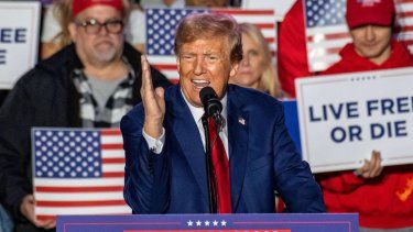 El expresidente Donald Trump durante un acto de campaña.