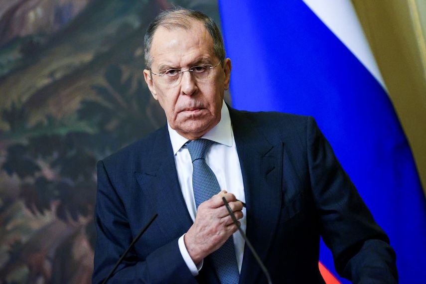 El ministro de exteriores ruso Serguei Lavrov en Moscú. &nbsp;