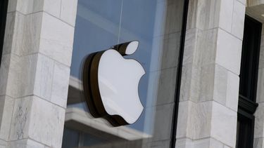 Logo de Apple, el gigante estadounidense de la tecnología y las comunicaciones.