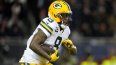 Josh Jacobs #8 de los Green Bay Packers corre con el balón contra los Chicago Bears durante el segundo cuarto del partido de playoffs de comodines de la NFC en Soldier Field el 10 de enero de 2026&nbsp;