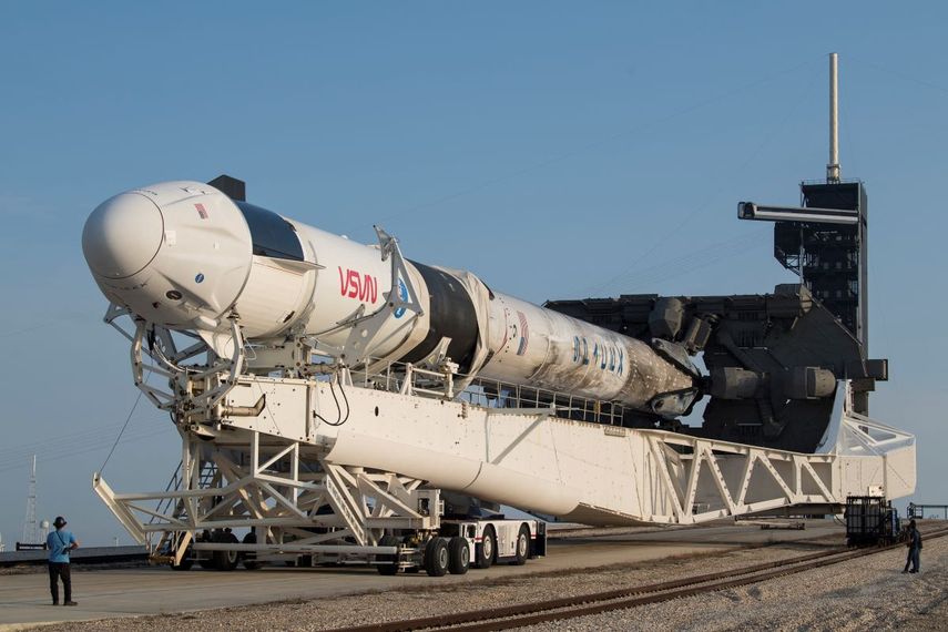 Un cohete de SpaceX.